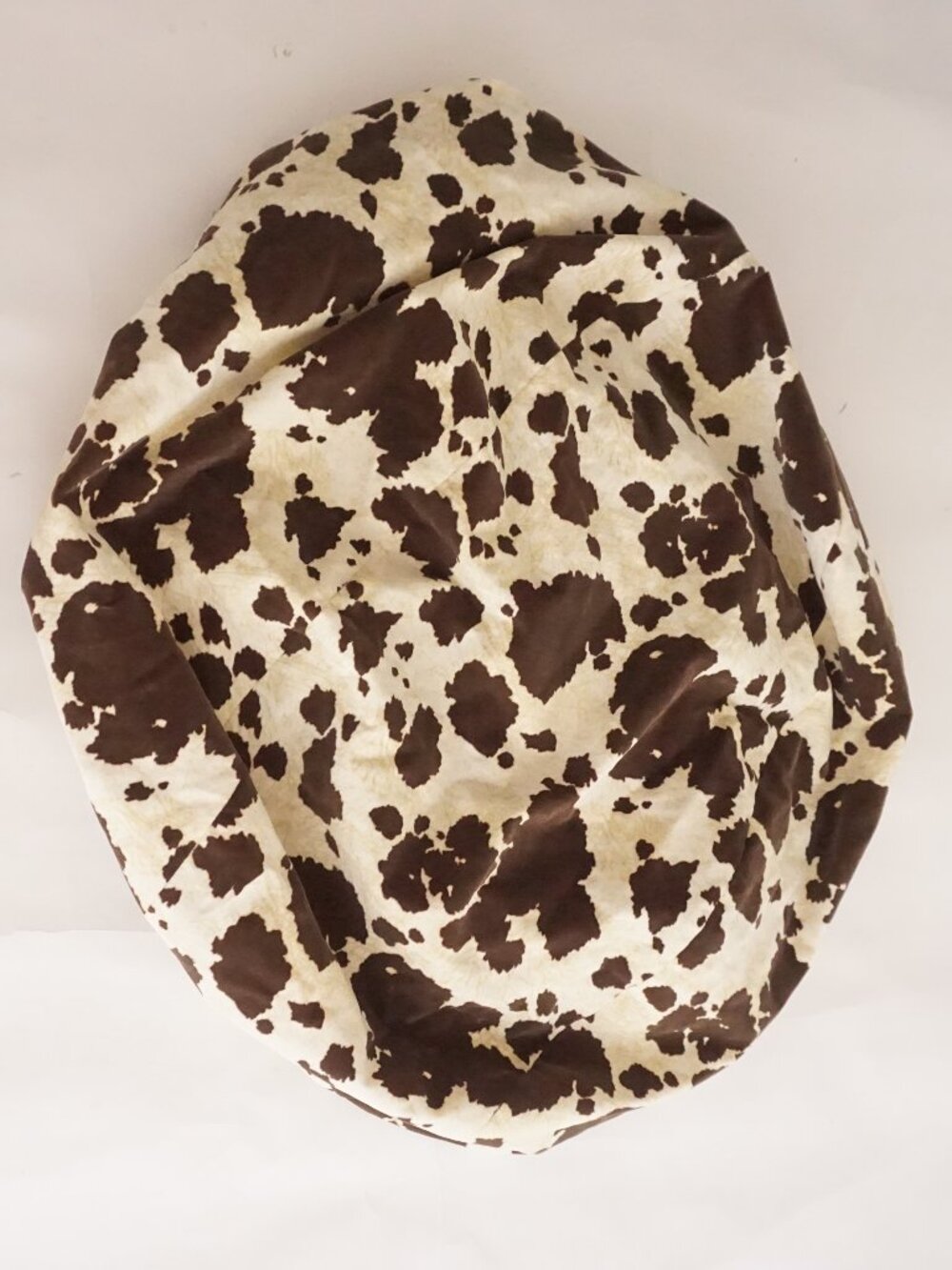 Brown Cream Cow Print Western Ranch Farmhouse Dorm Room Lounge Bean Bag Chair OS